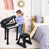 Costway 31 Keys Kids Piano Keyboard Toy Toddler Musical Instrument with Stool & Microphone Black
