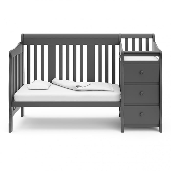 Storkcraft Portofino 4-in-1 Convertible Crib and Changer - Gray