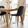 HOMCOM Dining Chairs Set of 4, Kitchen Chair with Metal Legs, Black