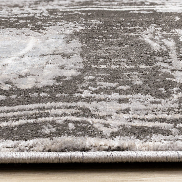 Hadley Grey Taupe Blue Distressed Design Rug, 5'3\" x 7'7\" Indoor Area Rug
