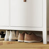 HOMCOM Shoe Cabinet with 4 Flip Drawers, Narrow Shoe Storage Cabinet