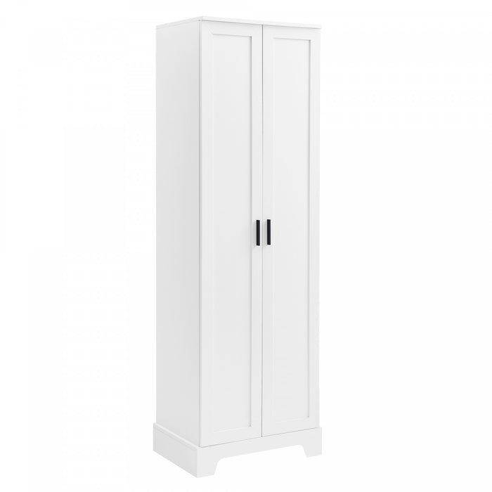 Liam Multi-Functional Storage Cabinet with Doors and Adjustable Shelves,White Accent Cabinet