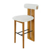 Sophia Indoor Modern Rubberwood Bar Stool Set of 2 with Supportive Backrest,Ivory&Walnut | Sophia – Lot de 2 tabourets de bar modernes d’interieur en bois d’hevea avec dossier de soutien, couleur ivoire et noyer