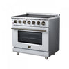 Forno Massimo 36 Inch Freestanding Electric Range, 5 radiant burners, 5.36 cu.ft., White - FFSEL6020-36WHT | Cuisiniere electrique Massimo de 36 po, 5 foyers radiants, 5,36 pi³, blanc – FFSEL6020-36WHT
