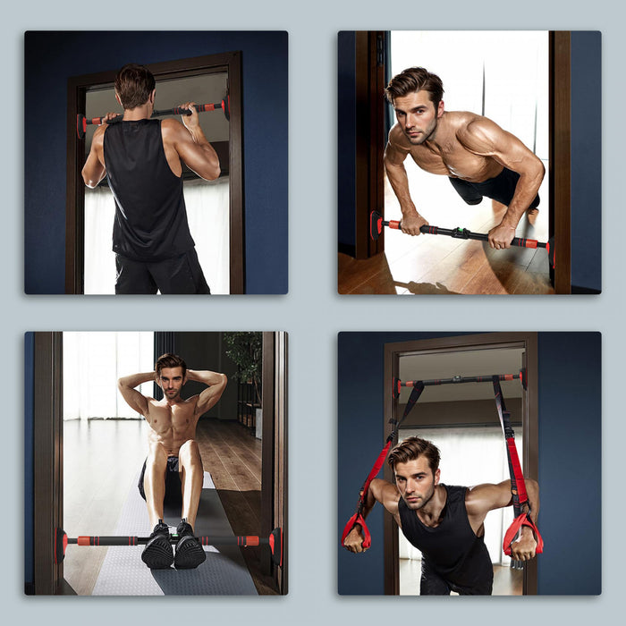 Soozier Pull Up Bar Doorway, Chin Up Bar with 37.8\"-51.2\" Width Adjustable