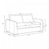Cleo Contemporary Upholstered Loveseat in Pewter | Canape Loveseat Contemporain Cleo Rembourre en Etain