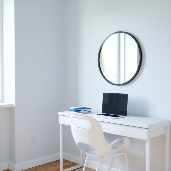 Umbra Hub Decorative Round 24\" x 24\" Wall Mirror - Black
