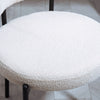 HOMCOM Dining Chairs Set of 2 Kitchen Chairs with Steel Legs, Cream White