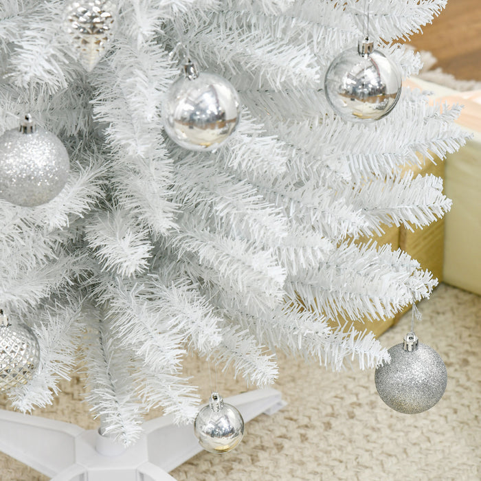 Homcom 7ft Pencil Artificial Christmas Tree With Realistic Branches