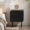 HOMCOM Nightstand Set of 2 with 2 Storage Drawers, Bedside Tables, Black