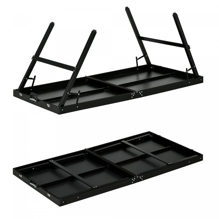 Soozier Mini Table Tennis Table, Aluminium Folding Ping Pong Table