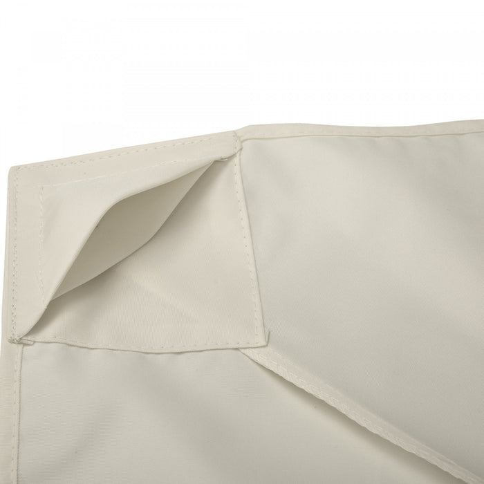 Outsunny 9.8' X 9.8' Square 2-tier Gazebo Canopy Replacement Top Cover Outdoor Garden Sun Shade, Cream White