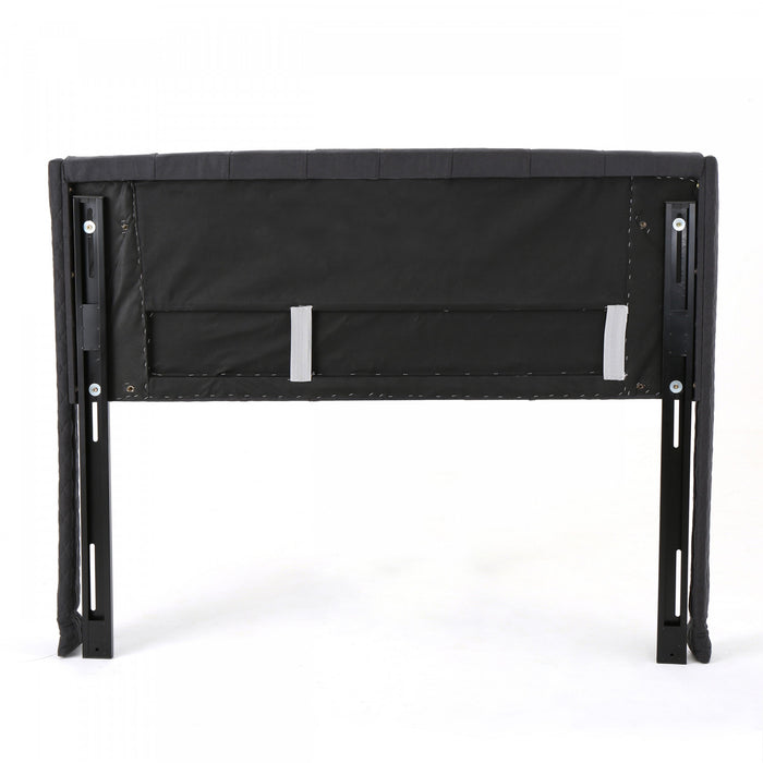 Hansen Upholstered Wingback Headboard With Button Tufting,king Size,black