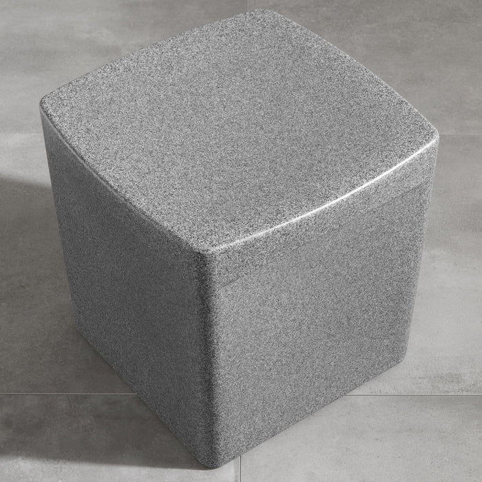 Dalya Square Outdoor Side Table - Mottled Grey