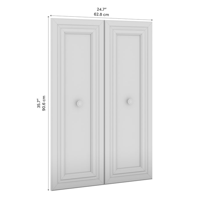 Bestar Versatile 2-Door Set for 25 W Closet Organizer - Linen White Oak