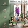 Soozier 45" Mini Trampoline for Adults, Foldable Fitness Exercise Rebounder with Adjustable Handle, Exercise Trampoline for Indoor Exercise Workout, Max Load 330 lbs, Green