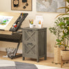HOMCOM File Cabinet with 2 Drawers Filing Cabinet for A4 Letter, Grey Wash