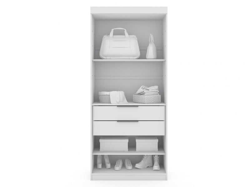 Mulberry Contemporary Modern 36\" Wardrobe Closet in White