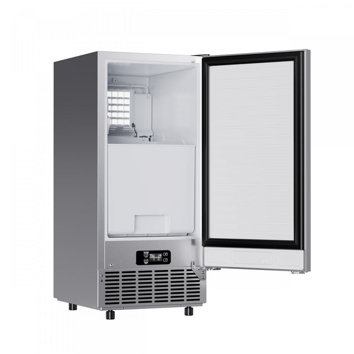 Forno Cristallo 15 Inch Freestanding/Undercounter Ice maker, 79.4 lbs, Stainless Steel- FIMBI7313-15S Ice Maker
