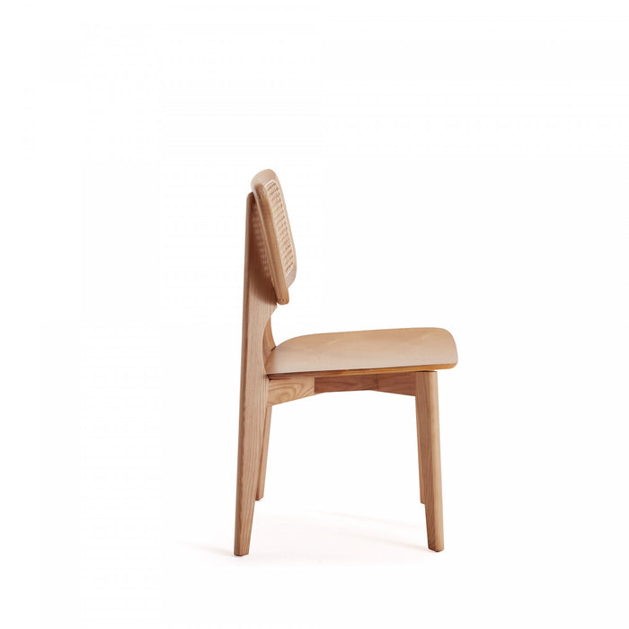 Versailles Industry Chic Wood Dining Chair in Natural - Set of 4