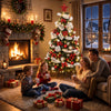 HOMCOM 6ft Prelit Chri stmas Tree Spruce with 8 Modes, 800 Tips, 200 LEDs