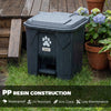 Outsunny Dog Poop Outdoor Garbage Bin with Lid and Foot Pedal, 8 Gallon Pet Waste Garbage Can, Waterproof Plastic Trash Can for Patio, Backyard, Garden, Dark Grey
