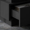 HOMCOM Modern Nightstand with Charging Station and LED Light for Bedroom