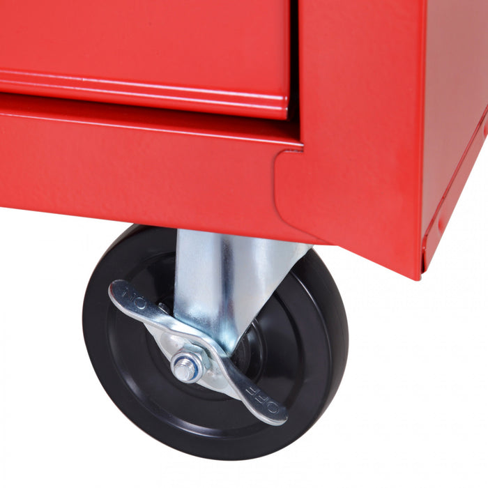 Homcom 5 Drawer Lockable Steel Tool Chest With Handle