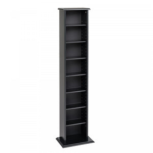 Slim Multimedia Storage Tower - Black