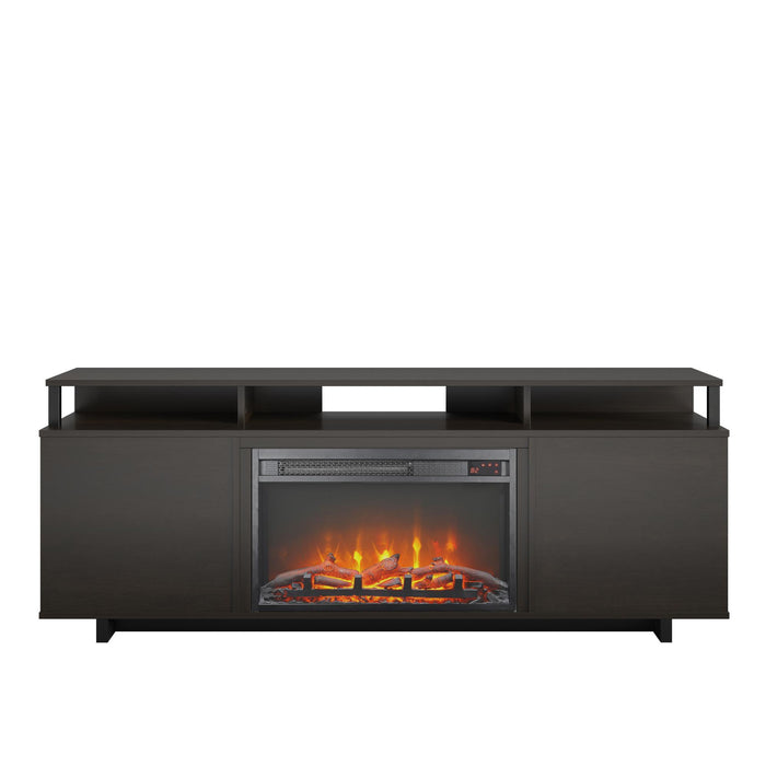 Ameriwood Home Mason Electric Fireplace TV Stand for TVs up to 65\" - Espresso