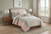 Celina 7-Piece Queen Comforter Set  | Ensemble Douillette Celina 7 Morceaux Grand Lit avec Broderie Florale et Plis