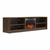 Ameriwood Home Mainstays Electric Fireplace TV Stand for TVs up to 75\" - Walnut