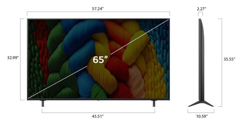LG 65\" NanoCell AI NANO80 4K Smart TV (65NANO80AUA.ACC)