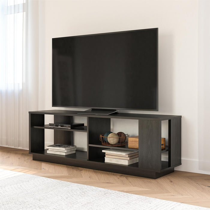 Ameriwood Home Knowle Contemporary TV Stand for TVs up to 60\" - Black Oak