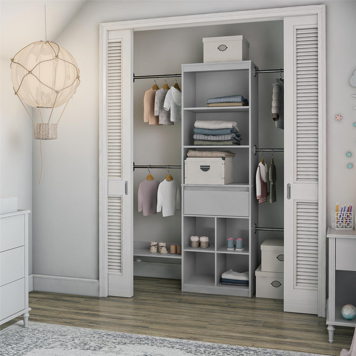 Little Seeds Grow with Me Adjustable Kids Closet Organizer System - Grey