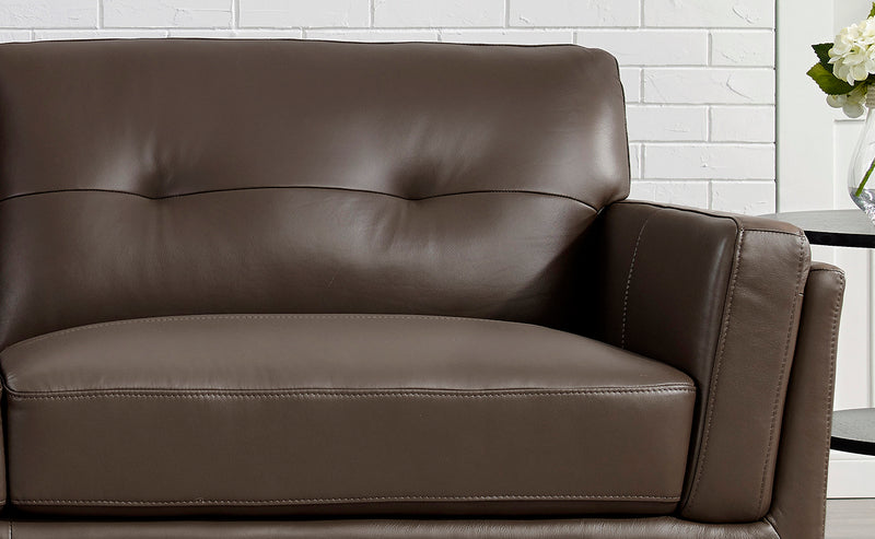Hydeline Rowan Leather Loveseat - Brown