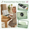 Costway 18 Keys Kids Piano Keyboard with Removable Music Stand One-key Start for Boys Girls Green