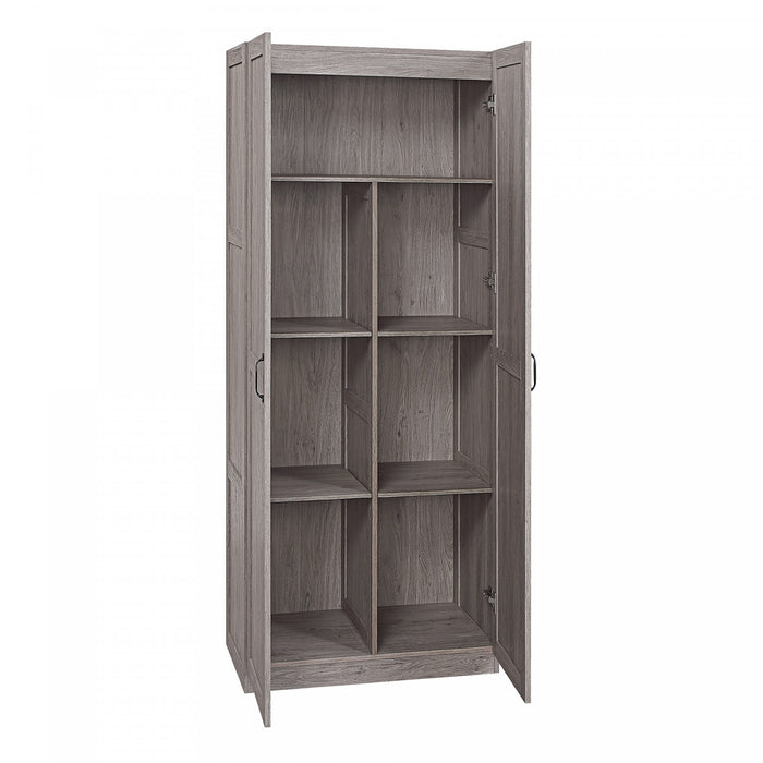 Cornelia Modern 30\" Storage Cabinet in Gray (7-Shelf)