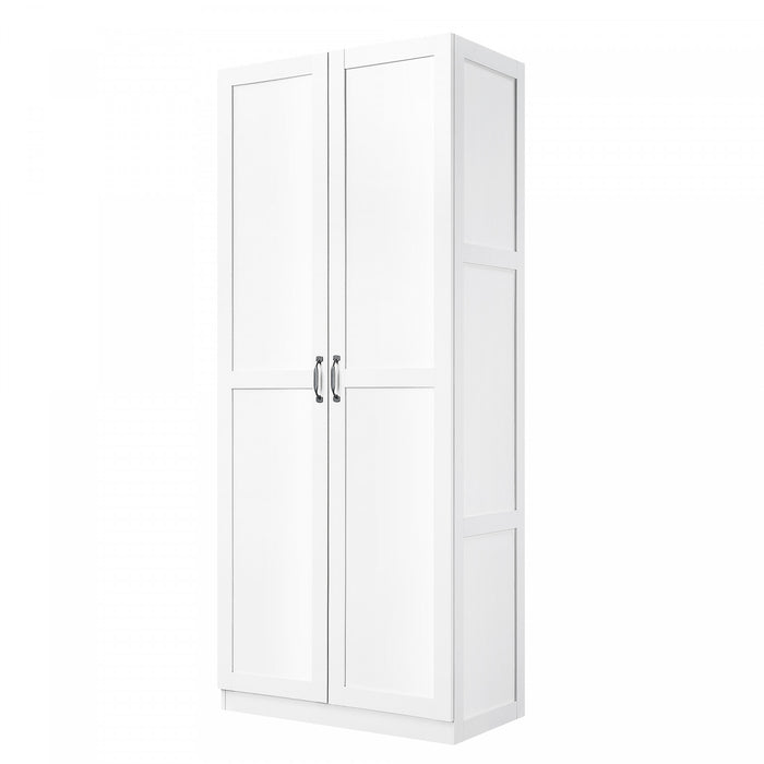 Cornelia Modern 30\" Storage Cabinet in White (4-Shelf)