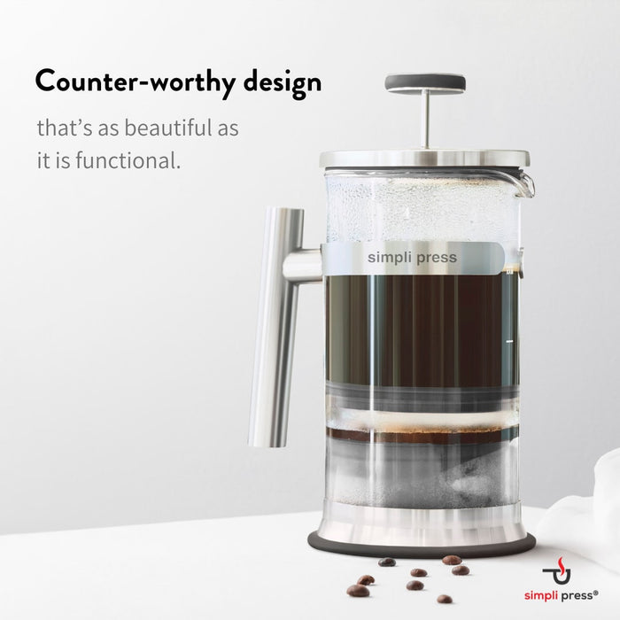 Simpli Press Eco-Concious Premium Coffee Press - SIM-340-BLA