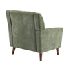 Midway Mid-Century Modern Armchair with Tufted Waffle Stitch, Green, Walnut | Midway Fauteuil Moderne du Milieu de Siecle a Point Capitonne Gaufre, Vert, Noyer