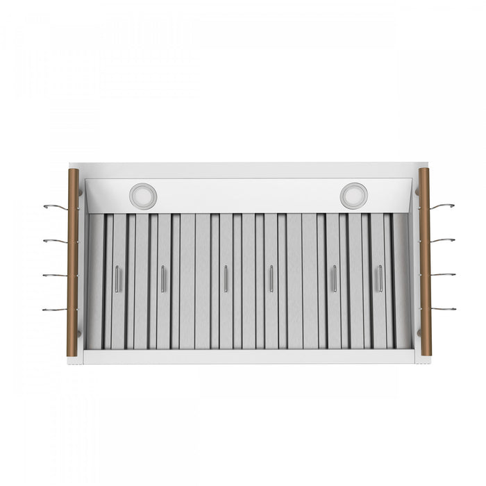 Forno Venezia 36 Inch Wall-Mounted Range Hood, White-FRHWM5503-36WHT