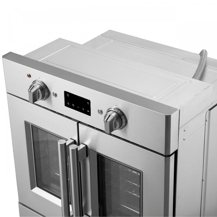 Forno Gallico 30 in. French Door Electric Wall Oven Stainless Steel, 3.68 cu.ft. - FBOEL1371-30
