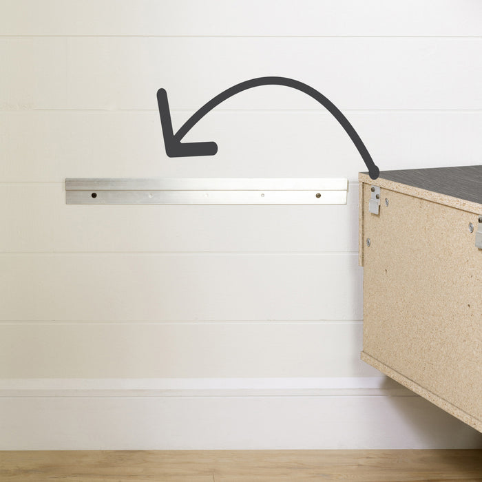 Sazena Floating Nightstand - Gray Oak 