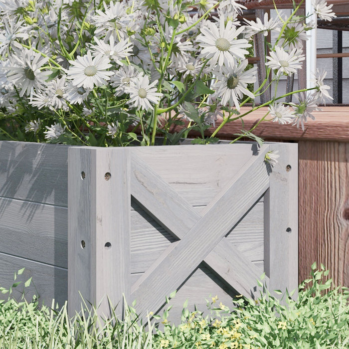Outsunny 3.3 X 1.2 X 1.2 Ft Garden Raised Bed Planter Grow Containers