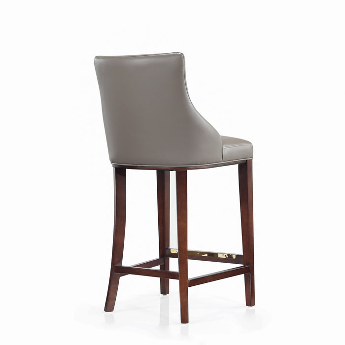 Shubert Modern Wood Upholstered Barstool in Dark Taupe - Set of 3