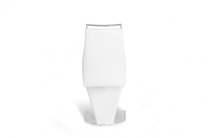 Pollock Dining Chair, White Faux Leather (set Of 2)