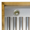 Forno Vittorio 48-Inch Wall Mount Range Hood, Black with Antique Brass Trim -FRHWM5078-48BLK | Hotte murale Vittorio de 48 po, noire avec garniture en laiton antique -FRHWM5078-48BLK