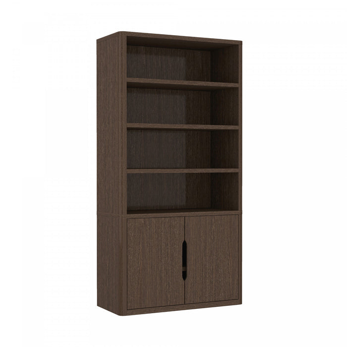Rivington Modern 40\" Bookcase Cabinet in Walnut - Set of 3