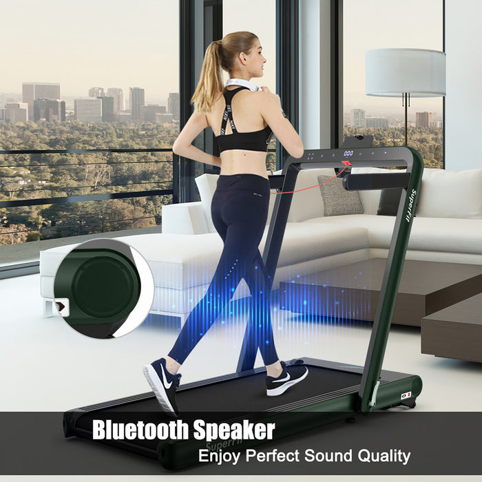 Superfit 4.75hp 2 In 1 Folding Home Treadmill With Remote App Control
